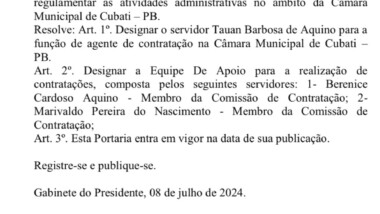 PORTARIA Nº 0008/2024- COMISSÃO DA NOVA LEI DE LICITAÇÕES Nº14.133/2021