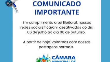 COMUNICADO IMPORTANTE – RETORNO DAS POSTAGENS INSTITUCIONAIS